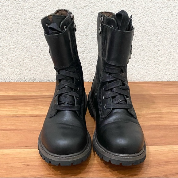 TIMBERLAND Earthkeepers 8238A Double Buckle Strap Black Leather Boots Size 7M - Picture 2 of 16